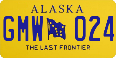 AK license plate GMW024