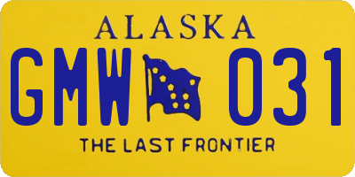AK license plate GMW031