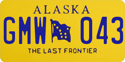 AK license plate GMW043