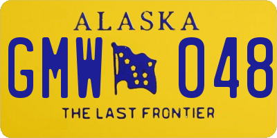 AK license plate GMW048