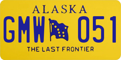 AK license plate GMW051