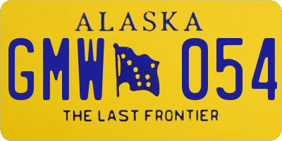 AK license plate GMW054