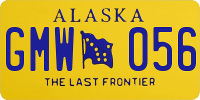 AK license plate GMW056
