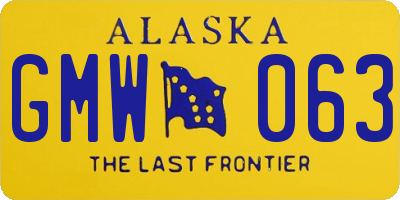 AK license plate GMW063