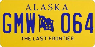 AK license plate GMW064