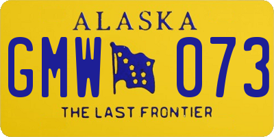 AK license plate GMW073