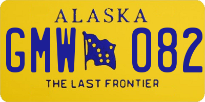 AK license plate GMW082