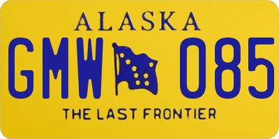 AK license plate GMW085