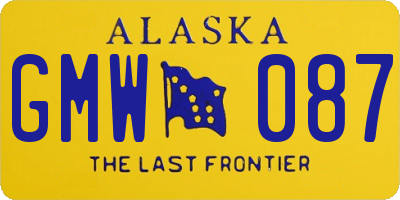AK license plate GMW087