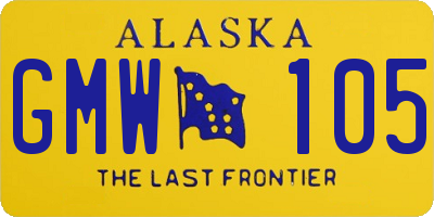 AK license plate GMW105