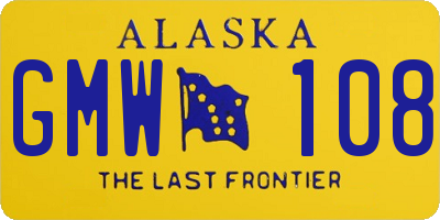 AK license plate GMW108