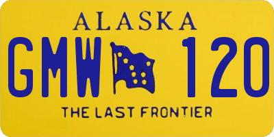 AK license plate GMW120