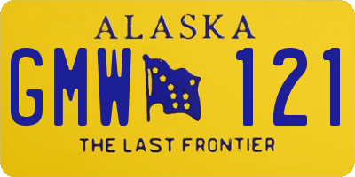 AK license plate GMW121
