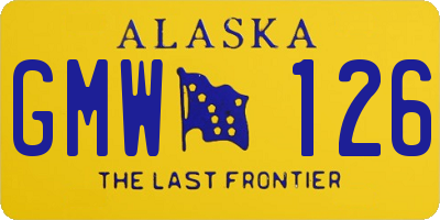 AK license plate GMW126