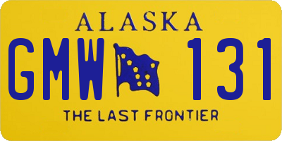 AK license plate GMW131
