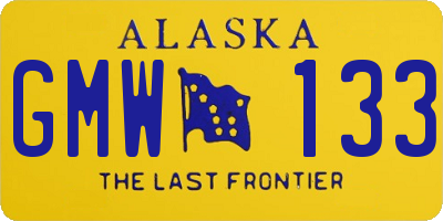 AK license plate GMW133