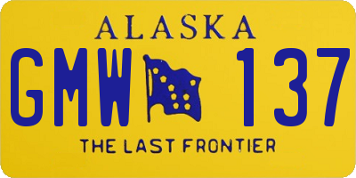 AK license plate GMW137