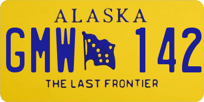 AK license plate GMW142