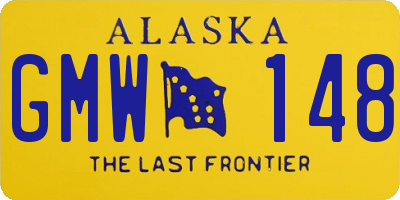 AK license plate GMW148