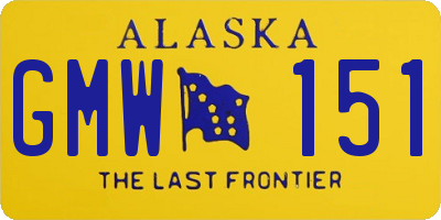 AK license plate GMW151