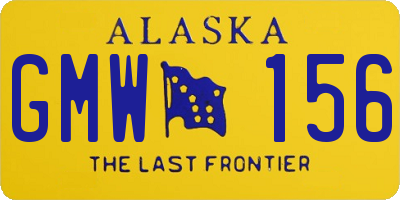 AK license plate GMW156