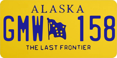 AK license plate GMW158