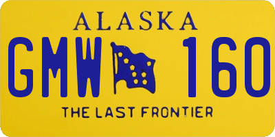 AK license plate GMW160