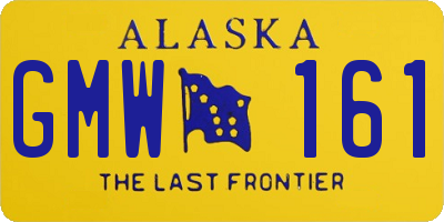 AK license plate GMW161