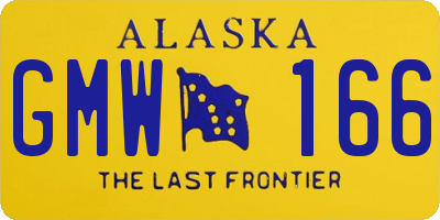 AK license plate GMW166