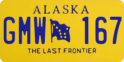 AK license plate GMW167