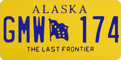 AK license plate GMW174