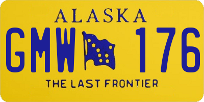 AK license plate GMW176