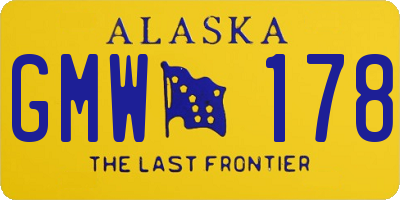 AK license plate GMW178