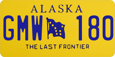 AK license plate GMW180