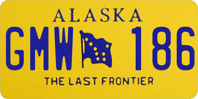 AK license plate GMW186