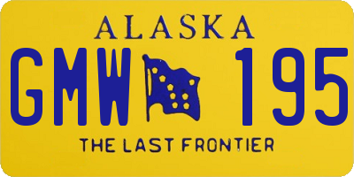 AK license plate GMW195
