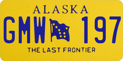 AK license plate GMW197