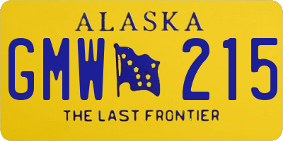 AK license plate GMW215