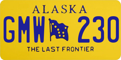 AK license plate GMW230