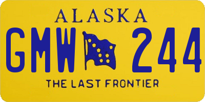 AK license plate GMW244