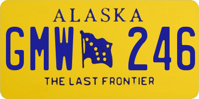 AK license plate GMW246