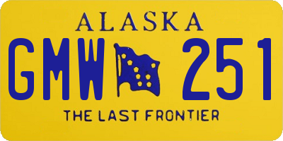 AK license plate GMW251