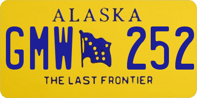 AK license plate GMW252