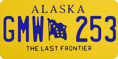 AK license plate GMW253