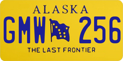 AK license plate GMW256