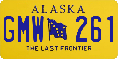 AK license plate GMW261