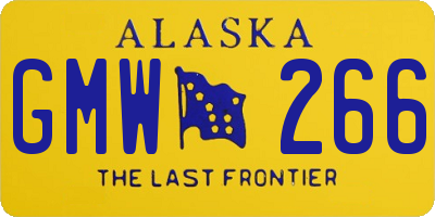 AK license plate GMW266