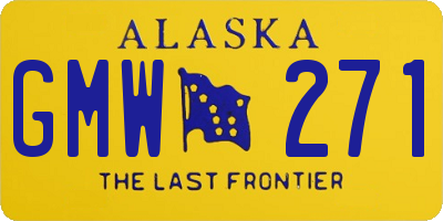 AK license plate GMW271