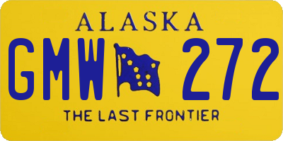 AK license plate GMW272