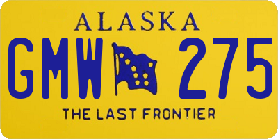 AK license plate GMW275